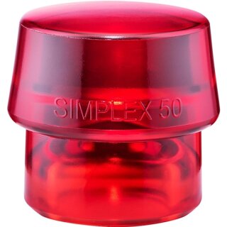 Schonhammerkopf SIMPLEX Kopf-Ø 50mm Plastik rot hart HALDER