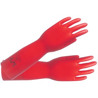 Chemiehandschuh AlphaTec Sol-Vex 37-900 Gr.8 rot EN 388,EN 374,ISO 9001