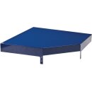 Eckdeckelement LOGS 260 H130xB540xT390mm blau RAL 5022 LOGS