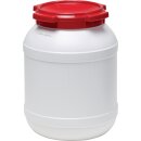 Weithalsfass 26,0l PE weiß m.rotem Deckel...