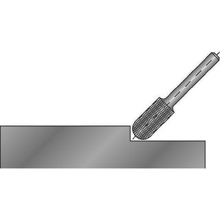 Frsstift WRC D.16mm Kopf-L.25mm Schaft-D.6mm HM Blank Verz.KVZ 4 RUKO