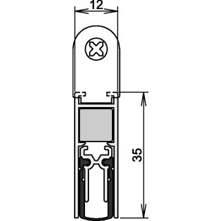 Türdichtung Doppeldicht® M-12/35 1-393 2-s.L.833mm Alu.silberf.HLT ATHMER