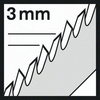 Stichsgeblatt T 301 CD Gesamt-L.117mm Zahnt.3mm HCS 5 St./Karte BOSCH