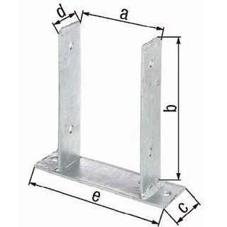 U-Pfostentrger ETA-10/0210 91x200x60x50x200mm Stahl roh feuerZN