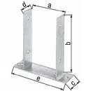 U-Pfostentrger ETA-10/0210 91x200x60x50x200mm Stahl roh...