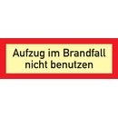 Brandschutzzeichen DIN 4066 L297xB105mm Aufzug im...