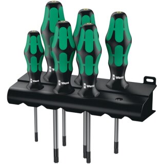 Schraubendrehersatz 367/6 TORX BO 6-tlg.TORX® m.Bohr.2K-Griff Rundkl.WERA