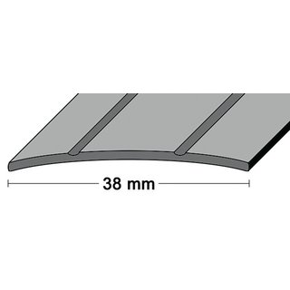 LM-bergangsschiene B.38mm L.90cm Alu.silberf.2 Rillen mittig gel.PG