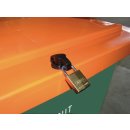 Streugutbehälter L945xB725xH930mm 400l HD-PE grün/orange o.Entnahmerutsche