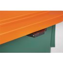 Streugutbehälter L945xB725xH930mm 400l HD-PE grün/orange o.Entnahmerutsche