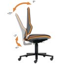 Arbeitsdrehstuhl Neon Rollen o.Polsterelement orange...