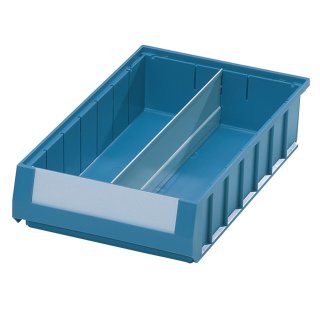 Längsteiler f.Regalkasten L 500xH 90mm Stahlbl.grau 10St./Btl.