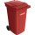 Müllgroßbehälter 240l HDPE rot fahrbar,n.EN 840 SULO