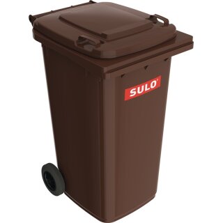 Müllgroßbehälter 240l HDPE braun fahrbar,n.EN 840 SULO