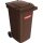 Müllgroßbehälter 240l HDPE braun fahrbar,n.EN 840 SULO