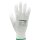 Handschuhe PU Gr.9 weiß teilbesch. Nylon Feinstrick m.Strickbund