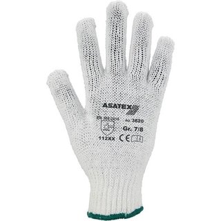 Handschuhe Gr.9/10 wei/blau EN 388 PSA II Polyester/Baumwolle AT