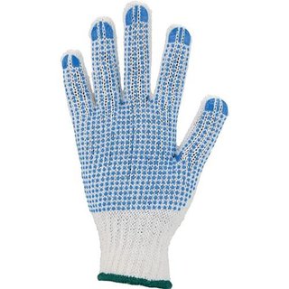 Handschuhe Gr.9/10 wei/blau EN 388 PSA II Polyester/Baumwolle AT