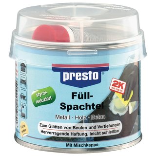 2K-Fllspachtel prestolith plastic ocker,Hrter rot 250g Dose PRESTO