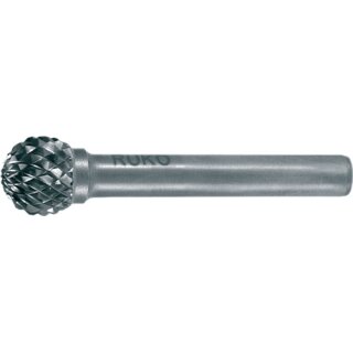 Frässtift KUD D.6mm Kopf-L.5,4mm Schaft-D.6mm HM Blank Verz.KVZ 4 RUKO