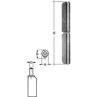Profilrolle Band-L.140mm STA blk Stift-Ø 9mm GAH