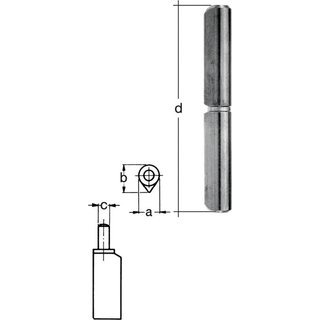 Profilrolle Band-L.140mm STA blk Stift- 9mm GAH