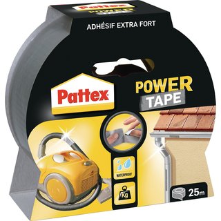 Gewebeband Power-Tape silber-grau L.25m B.50mm Rl.PATTEX