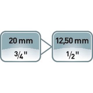 Reduzierstck 440-1 Antriebs-4-KT.3/4 Zoll Abtriebs-4-KT.1/2 Zoll ASW