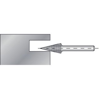 Frsstift SKM D.6mm Kopf-L.18mm Schaft-D.6mm HM Blank Verz.KVZ 4 RUKO