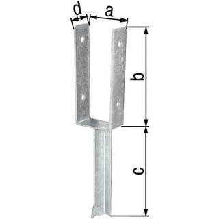 U-Pfostentrger ETA-10/0210 141x200x200x50mm Stahl roh feuerZN