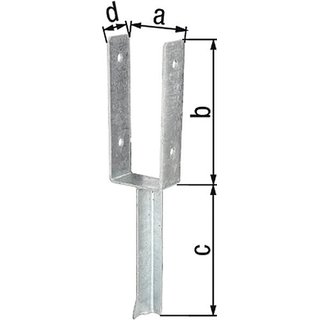 U-Pfostentrger ETA-10/0210 141x200x200x50mm Stahl roh feuerZN