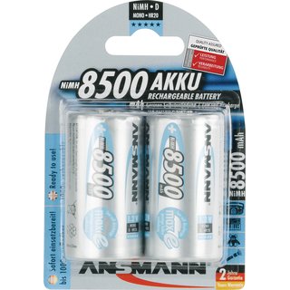 Akkuzelle maxE 1,2 V 8500 mAh R20-D-Mono HR20 2 2St./Blister ANSMANN