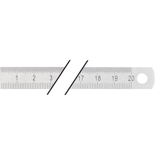 Stahlmastab L.200mm rostfr.Stahl biegsam Teilung B=mm/1/2mm PROMAT