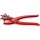 Revolverlochzange Gesamt-L.220mm Öffnungsf.2/2,5/3/3,5/4 u.5mm rot pulv.KNIPEX