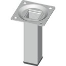 Möbelfuß weiß 25x25mm H.150mm Platte 4...
