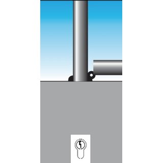 Sperrpfosten Alu.natur D.75mm kippbar,z.Aufdbeln URBANUS