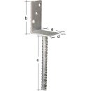Pfostenträger L-Form Steindolle Länge 200mm...