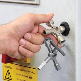 Schaltschrankschlssel TwinKey 6 Funktionen m.Magnet Verb.KNIPEX