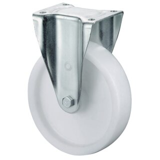 Schwerlast-Bockrolle D.100mm Trgf.350kg Ku.Platte L105xB85mm BS ROLLEN