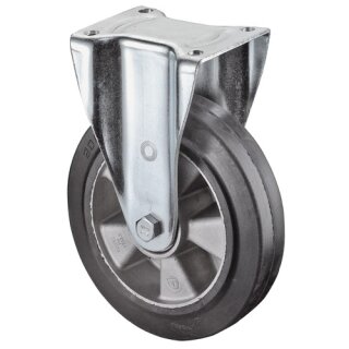 Schwerlast-Bockrolle D.200mm Trgf.450kg Gum.138mm 110mm BS ROLLEN