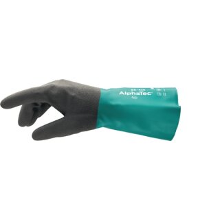 Chemiehandschuh AlphaTec 58-430 Gr.9 grün/grau EN 388,EN 374,EN 1149 Kat.III