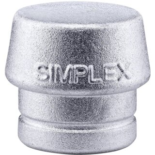 Schonhammerkopf SIMPLEX Kopf-Ø 50mm Weichmetall silber hart HALDER