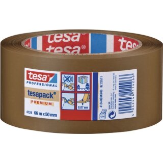 Verpackungsklebeband PVC tesapack® 4124 chamois L.66m B.50mm Rl.TESA