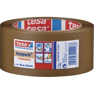 Verpackungsklebeband PVC tesapack 4124 chamois L.66m B.50mm Rl.TESA