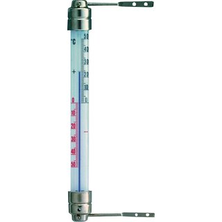 Fensterthermometer Messber.-50 b.50GradC H200xB23xT28mm Metall TFA