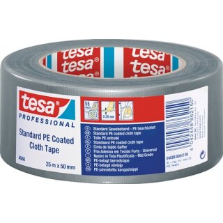 Gewebeband tesaband® Stand.4688 silber-matt L.25m B.50mm Rl.TESA