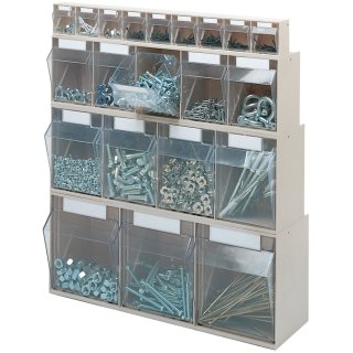 Klarsichtmagazin H242xB600xT203mm 3 x E Ku.beige LOCKWEILER