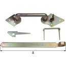 Klinkenset 260mm galvanisch,gelb verz.f.Flechtzaun-...