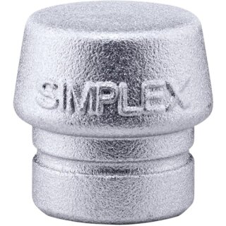 Schonhammerkopf SIMPLEX Kopf-Ø 40mm Weichmetall silber hart HALDER