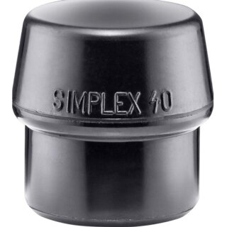 Schonhaerkopf SIMPLEX Kopf-Ø 40 Gum.schwarz mittelh.HALDER